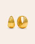 Groove Teardrop Hoop Earrings