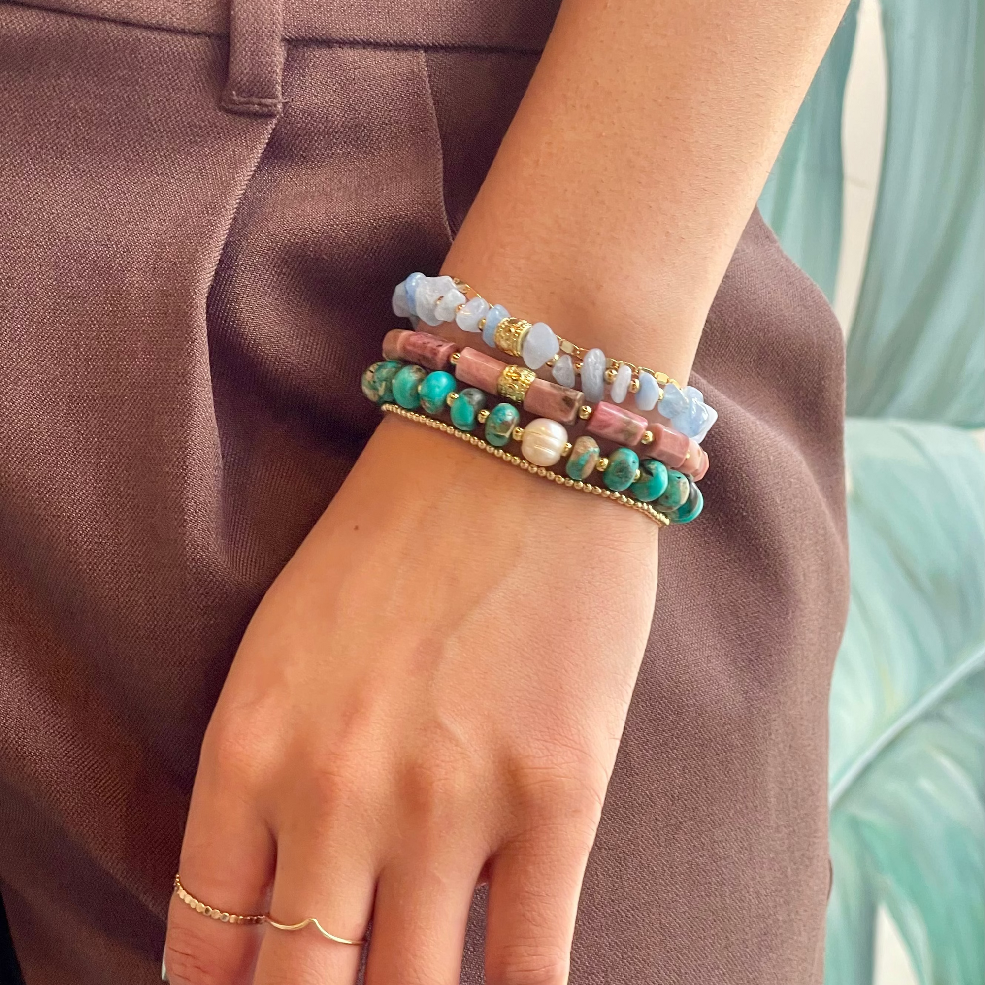 Gemstone Stacking Bracelets