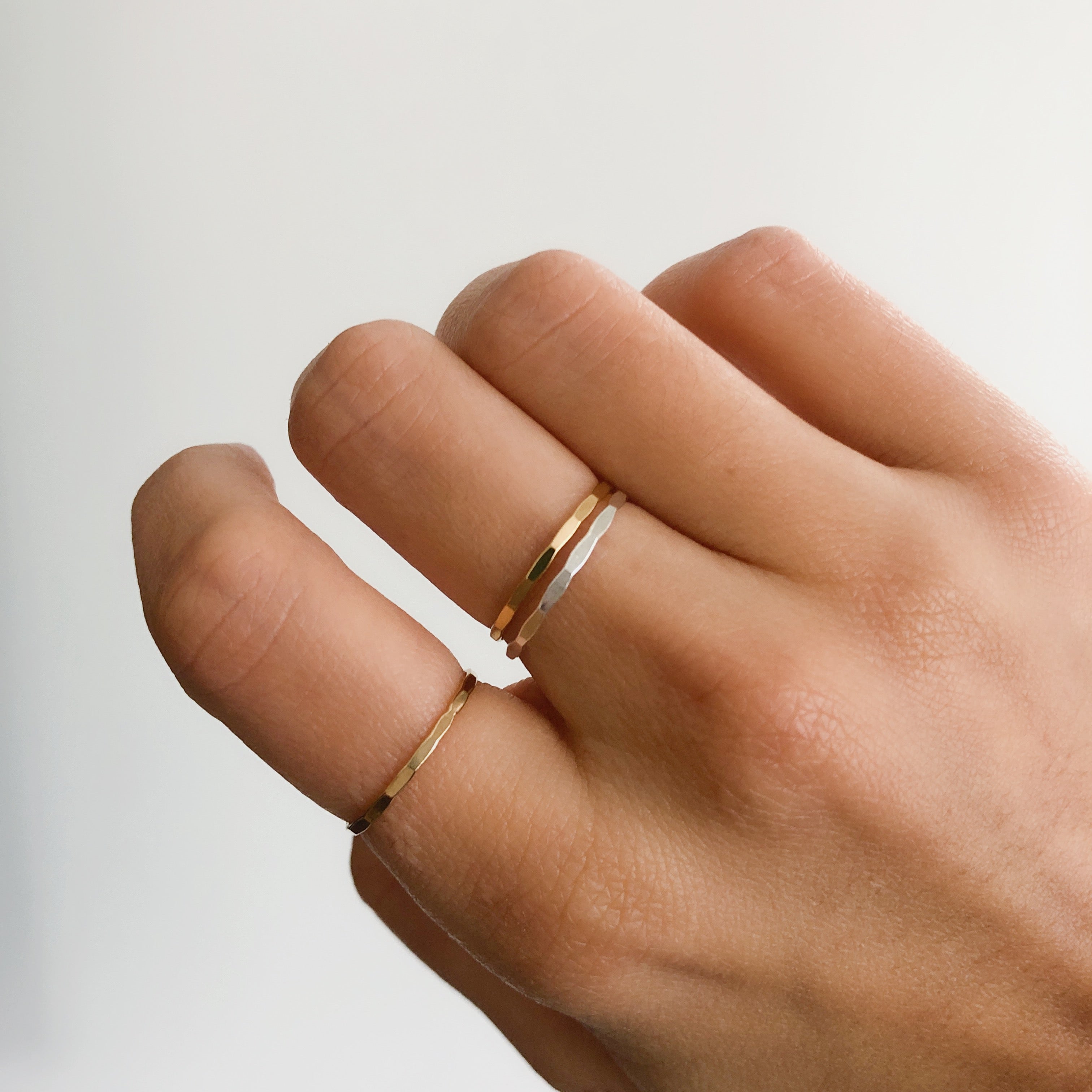 Faceted Stacking Ring | Silver