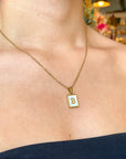 Mother of Pearl Letter Necklace