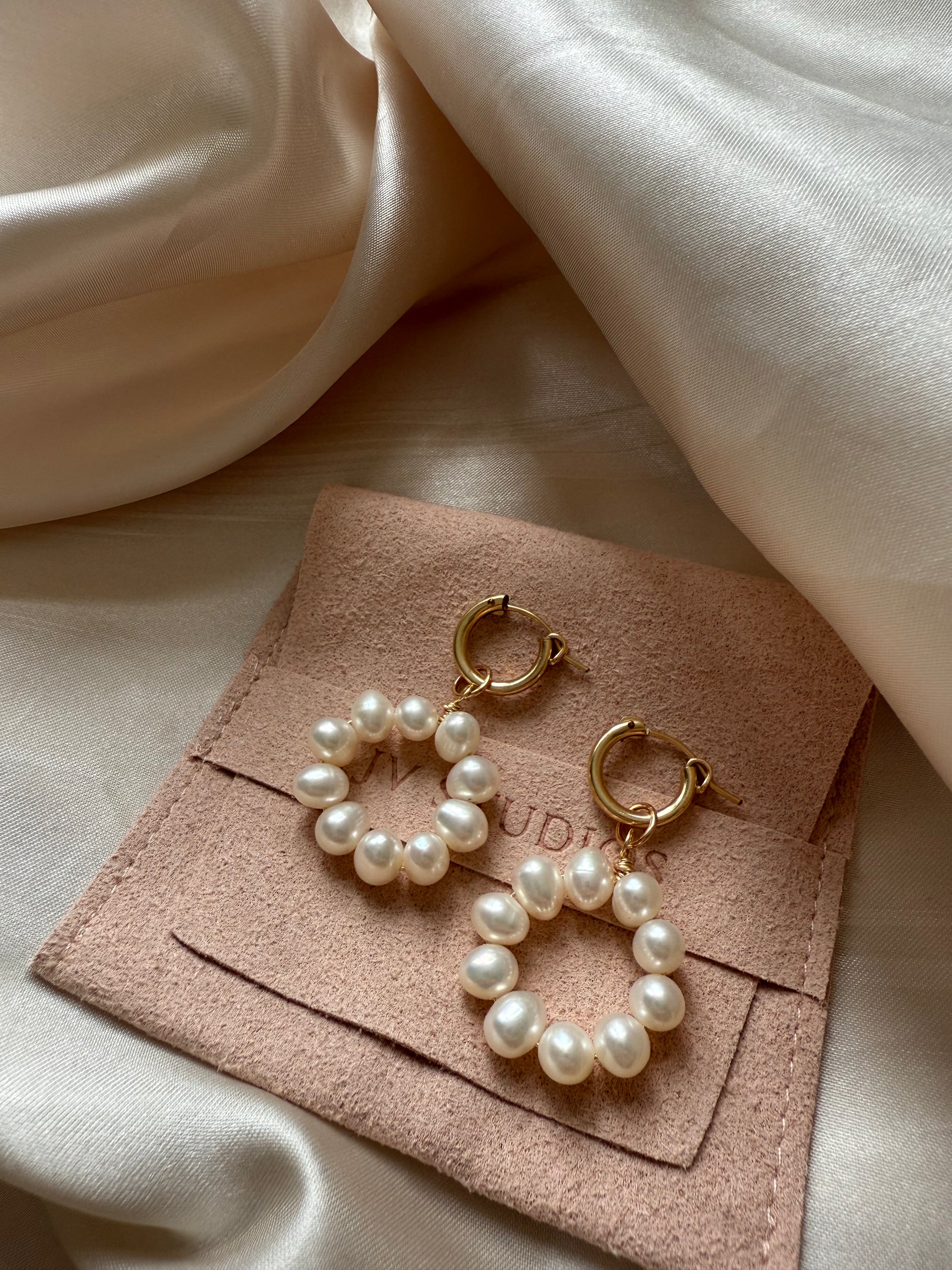 Lalina Pearl Hoops