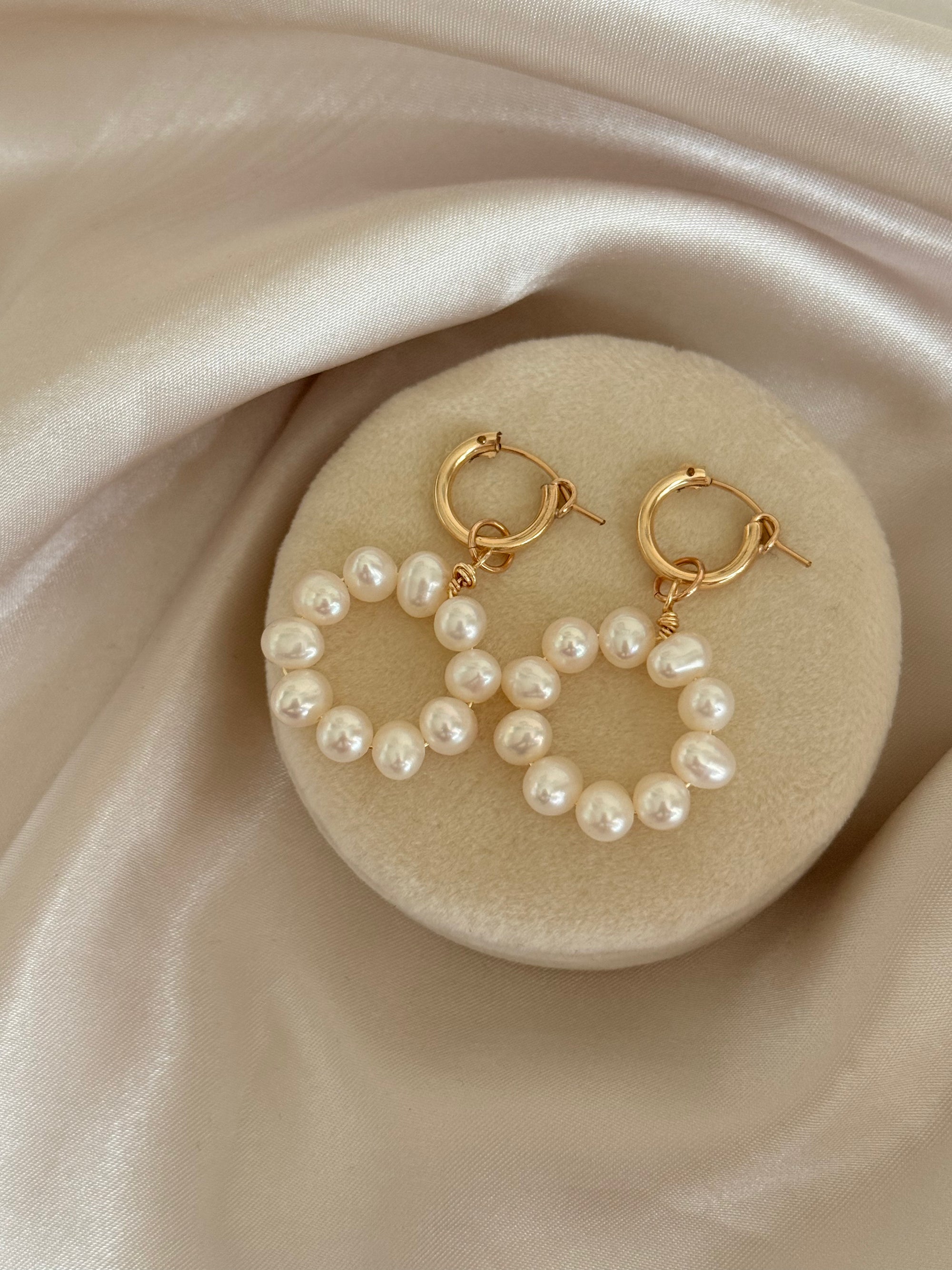 Lalina Pearl Hoops