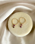 Gemini Drop Hoops | various gemstones