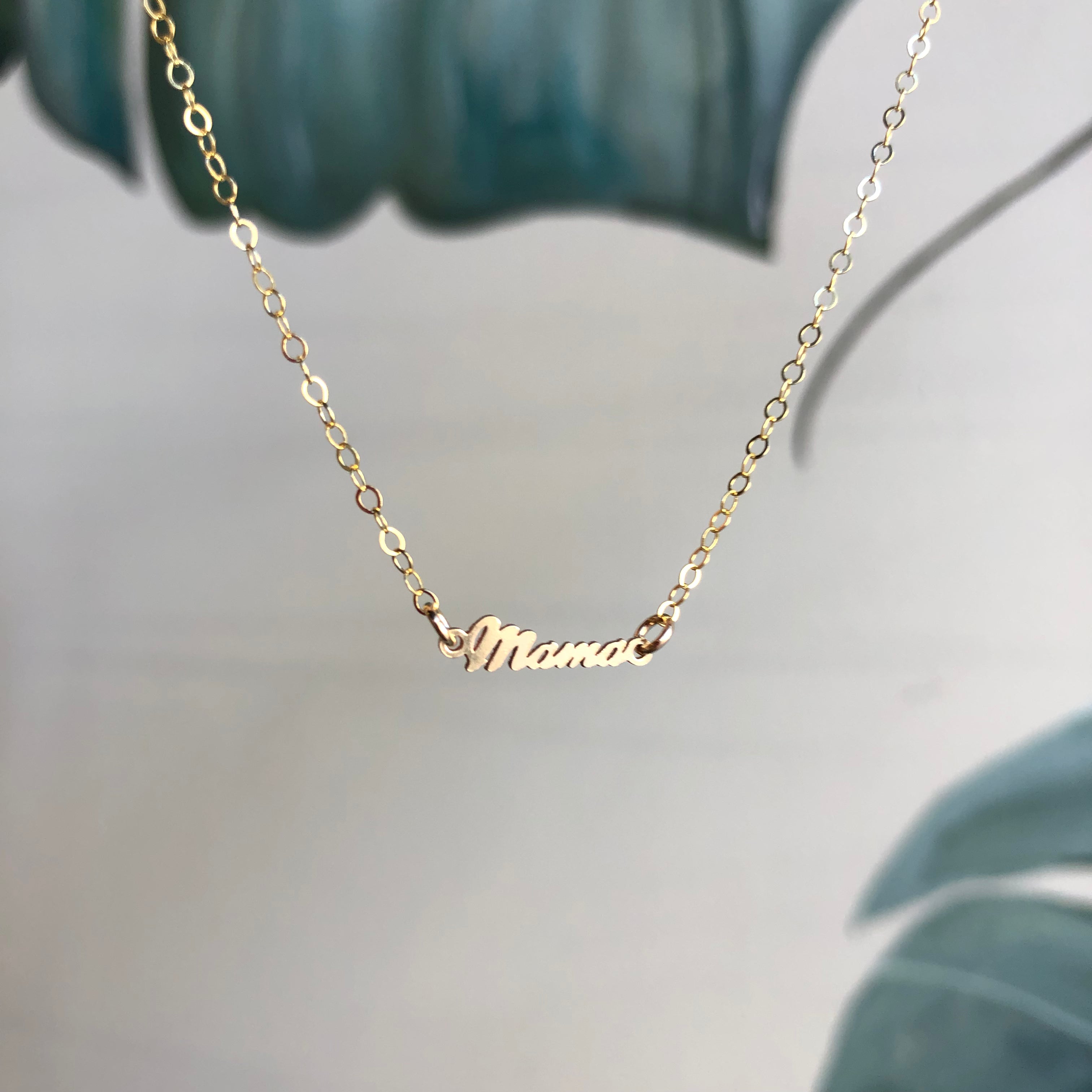 Mama Script Necklace