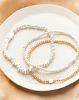 Mini Metal Stacking Bracelet - Ball Beads