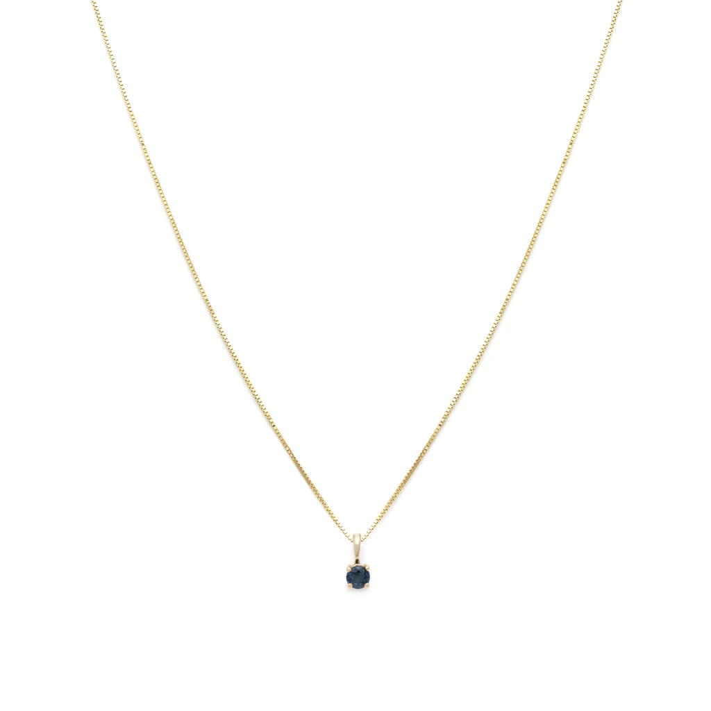 Sapphire Element Necklace | 14k Gold