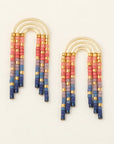Miyuki Rainbow Fringe Earring - Multi & Gold