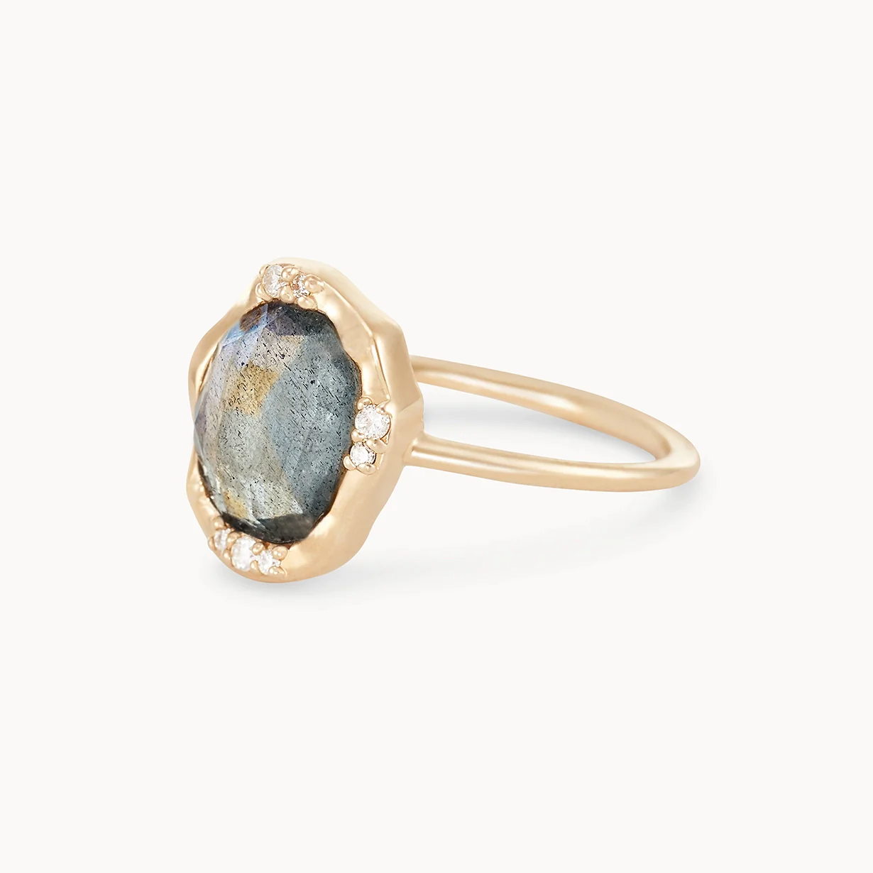 Labradorite Mood Ring | 14K Gold