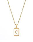 Mother of Pearl Letter Necklace