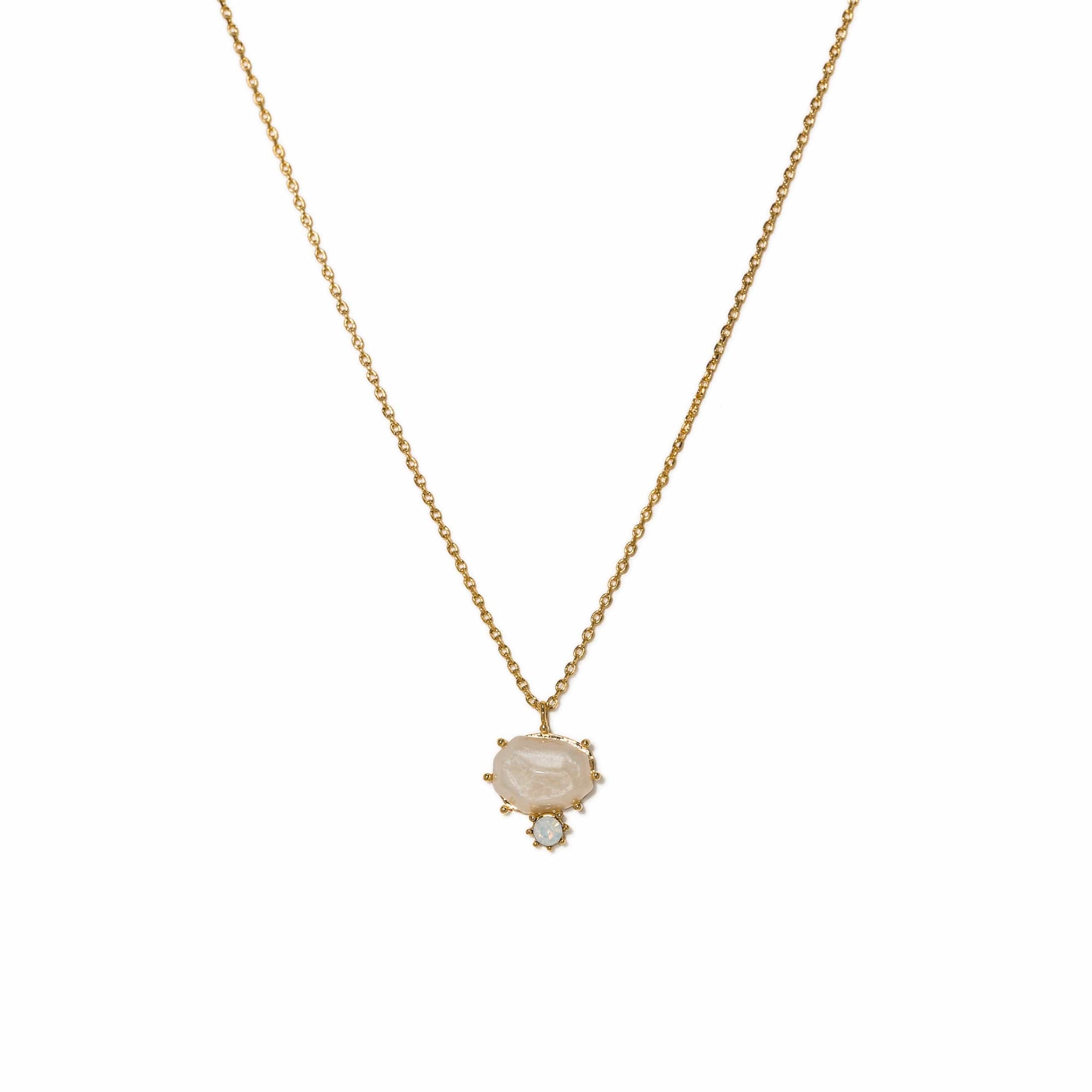 Marbelle Pendant Necklace | White