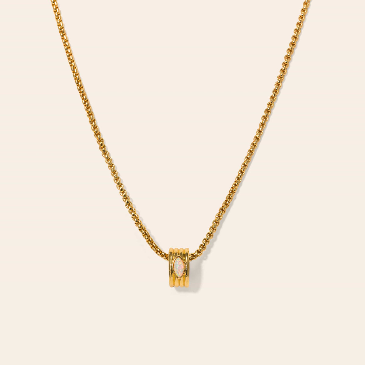 Marquise Groove Necklace | Opal