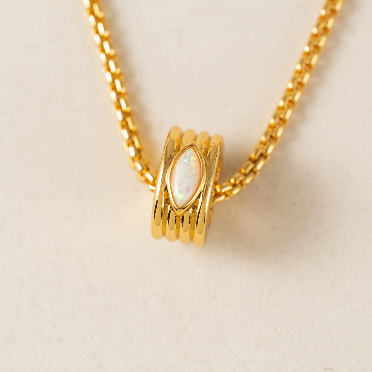 Marquise Groove Necklace | Opal