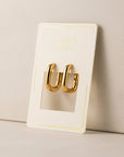 Midi Paperclip Puff Hoop Earrings