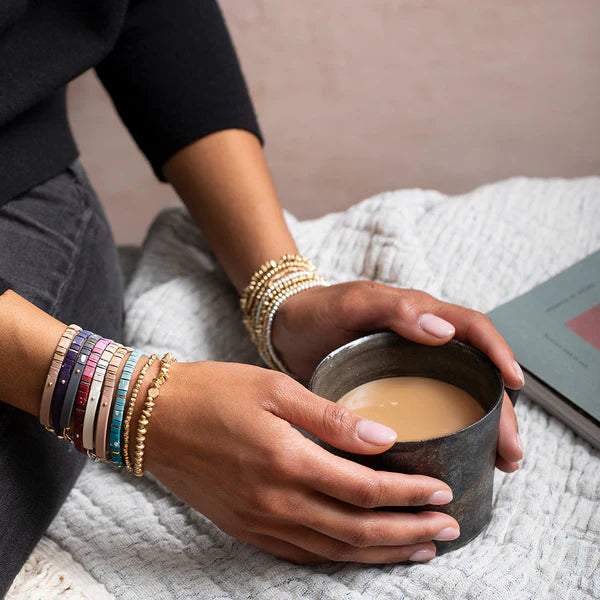 Mini Metal Stacking Bracelet - Ball Beads
