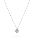 Round Letter Necklace | Silver