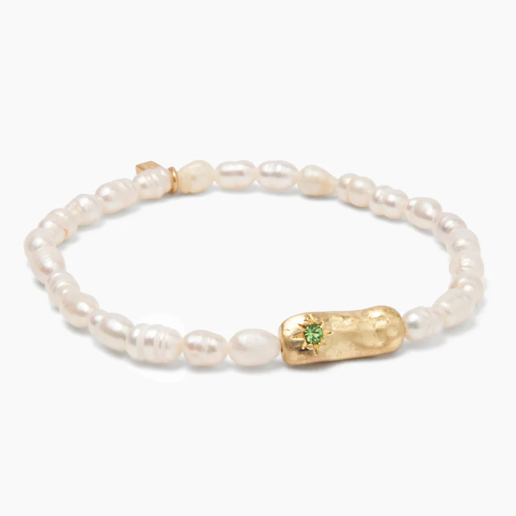 Pearl Affirmation Bracelet | Luck/Gold