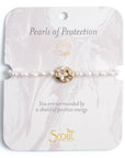 Pearl Affirmation Bracelet | Protection/Gold