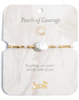 Pearl Affirmation Bracelet | Courage/Gold