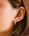 Demi-Fine Pearl Hoop Earrings