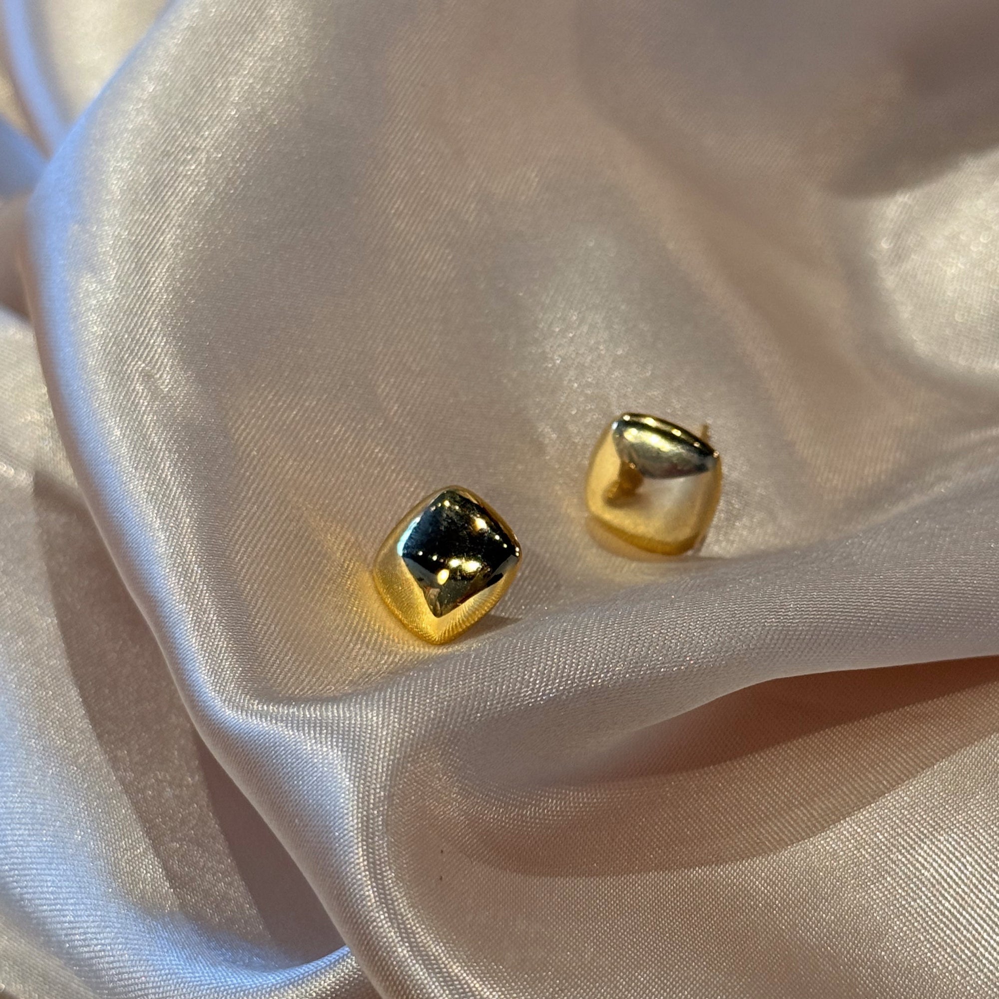 square gold studs
