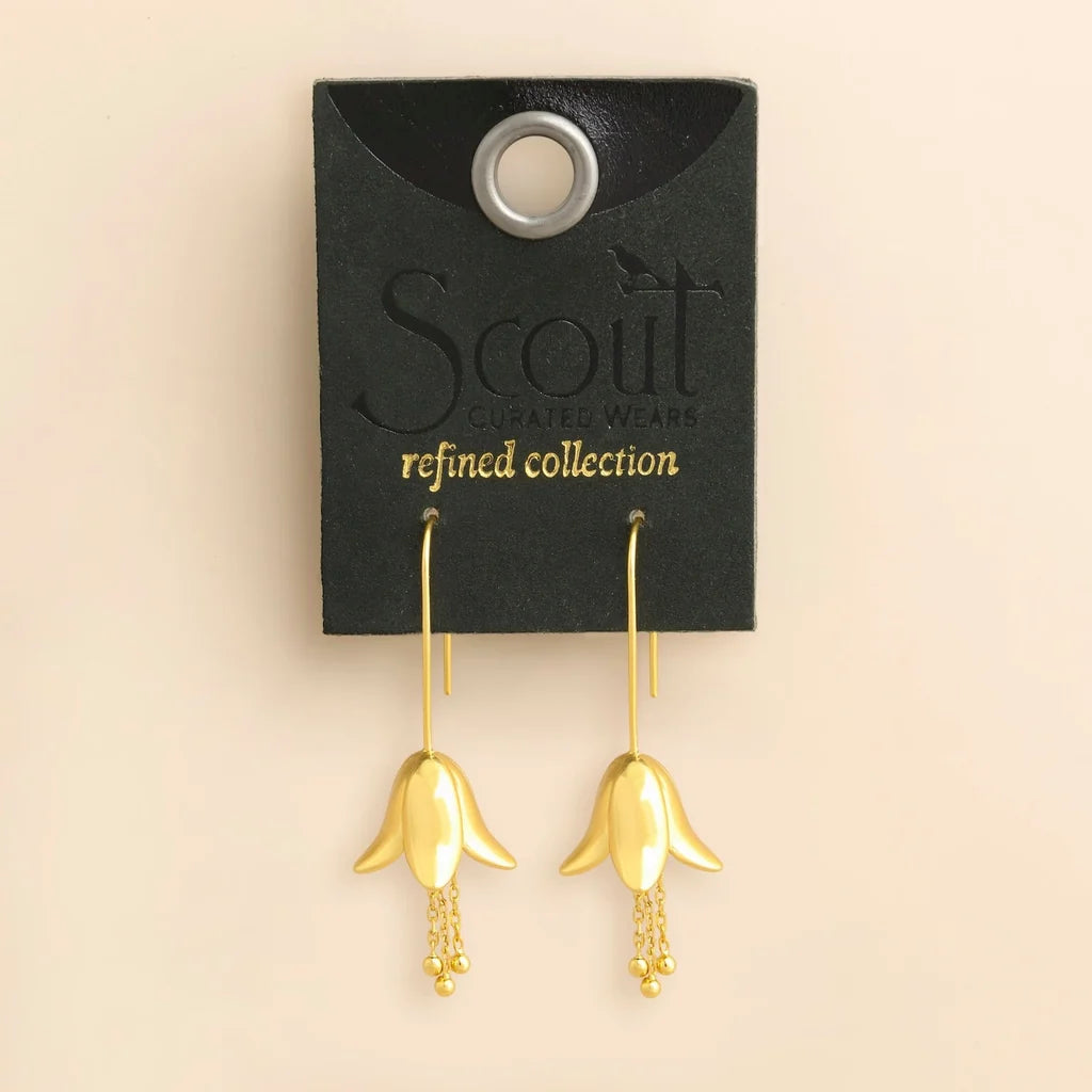 Refined Icon Earring: Lily Drop Earring/Gold