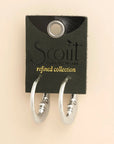 Refined Icon Earring: Moon Hoop/Silver