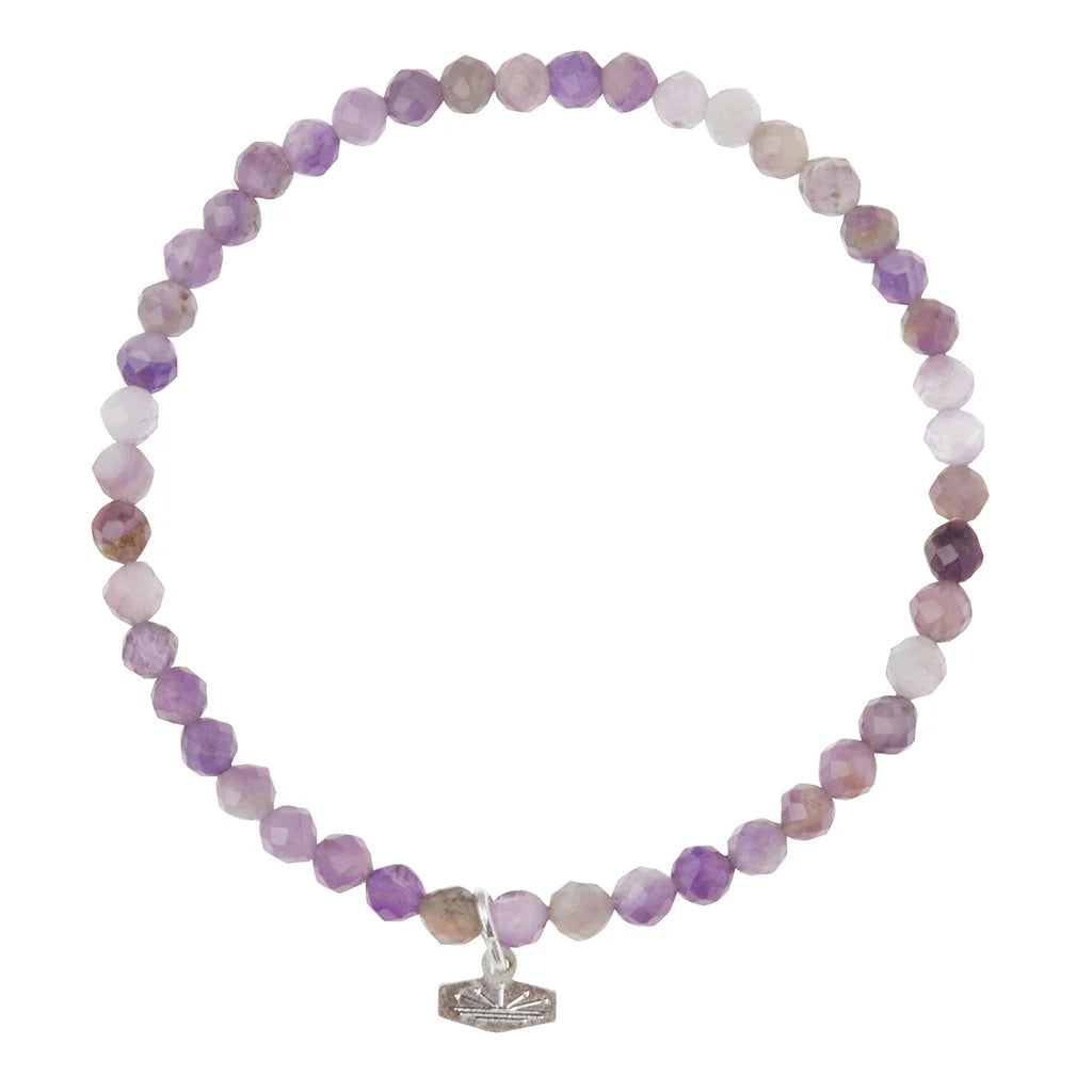 Mini Faceted Stone Stacking Bracelet (Various colours)