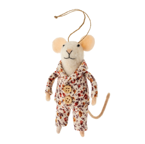 Pyjama Paul Mouse Felt Ornament