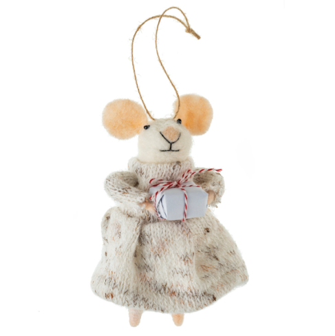 Gifting Grace Mouse Felt Ornament