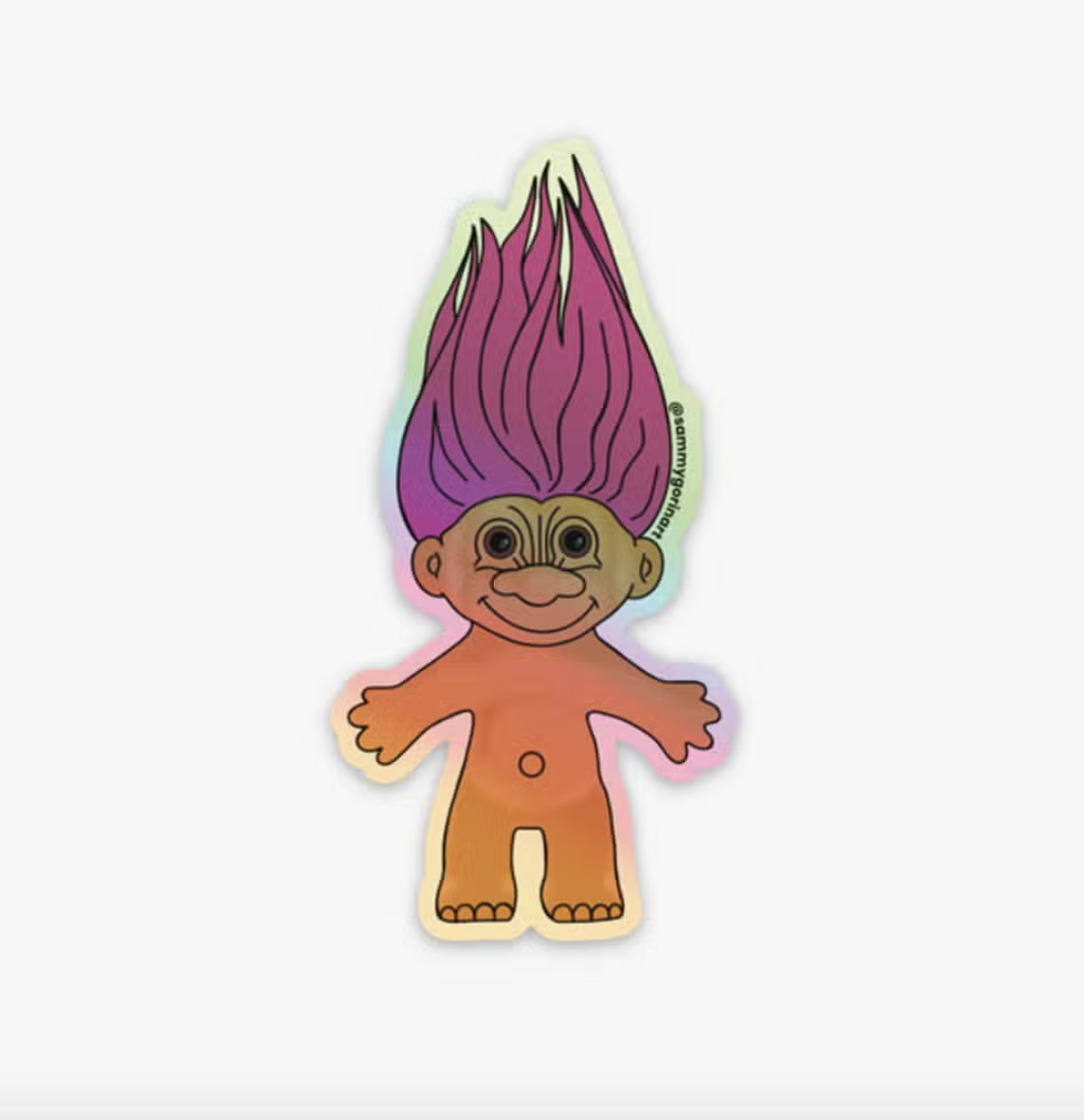 Holographic Troll Sticker