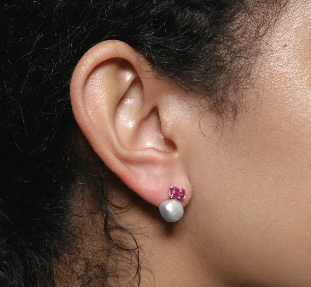Delphine Earrings: Pink