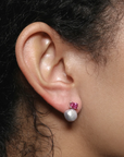 Delphine Earrings: Pink