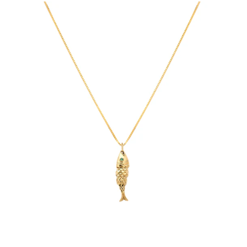 Fish Necklace - Emerald | Leah Alexandra