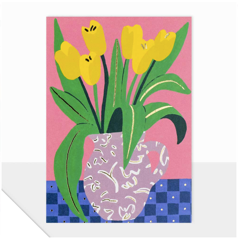 Tulips In Vase | Greeting Card