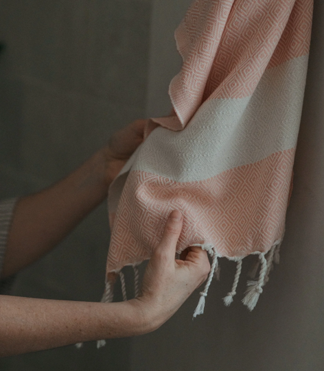 Turkish Towel | Diamond: Grapefruit