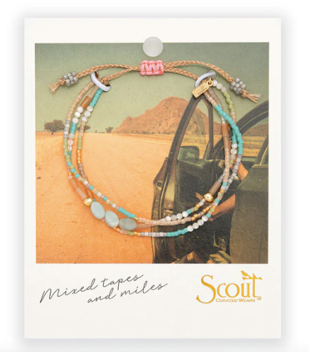 Mixed Media Bracelet | Courage: Amazonite/Gold