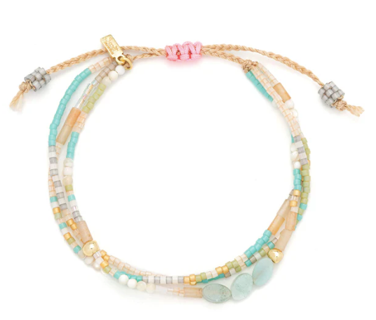 Mixed Media Bracelet | Courage: Amazonite/Gold
