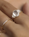 Epaulette Bold Ring | White Topaz