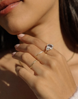 Epaulette Bold Ring | White Topaz