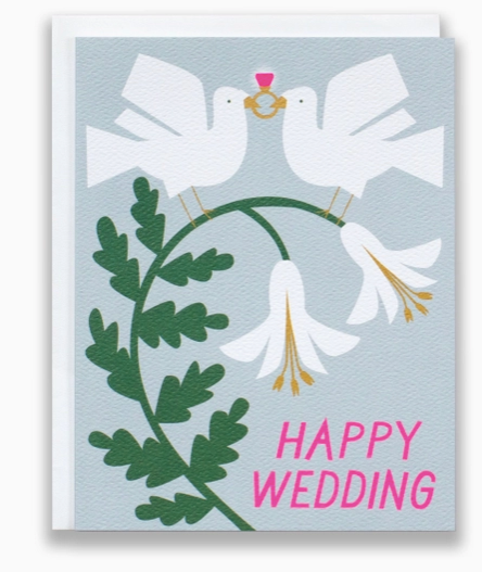Doves Happy Wedding | Greeting Card