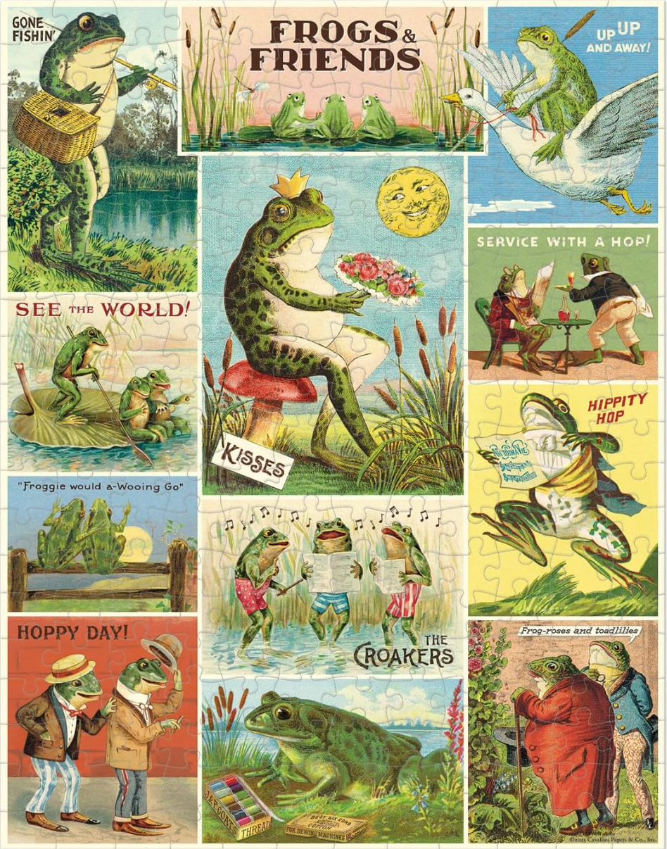 Mini Vintage Puzzle | Frogs &amp; Friends
