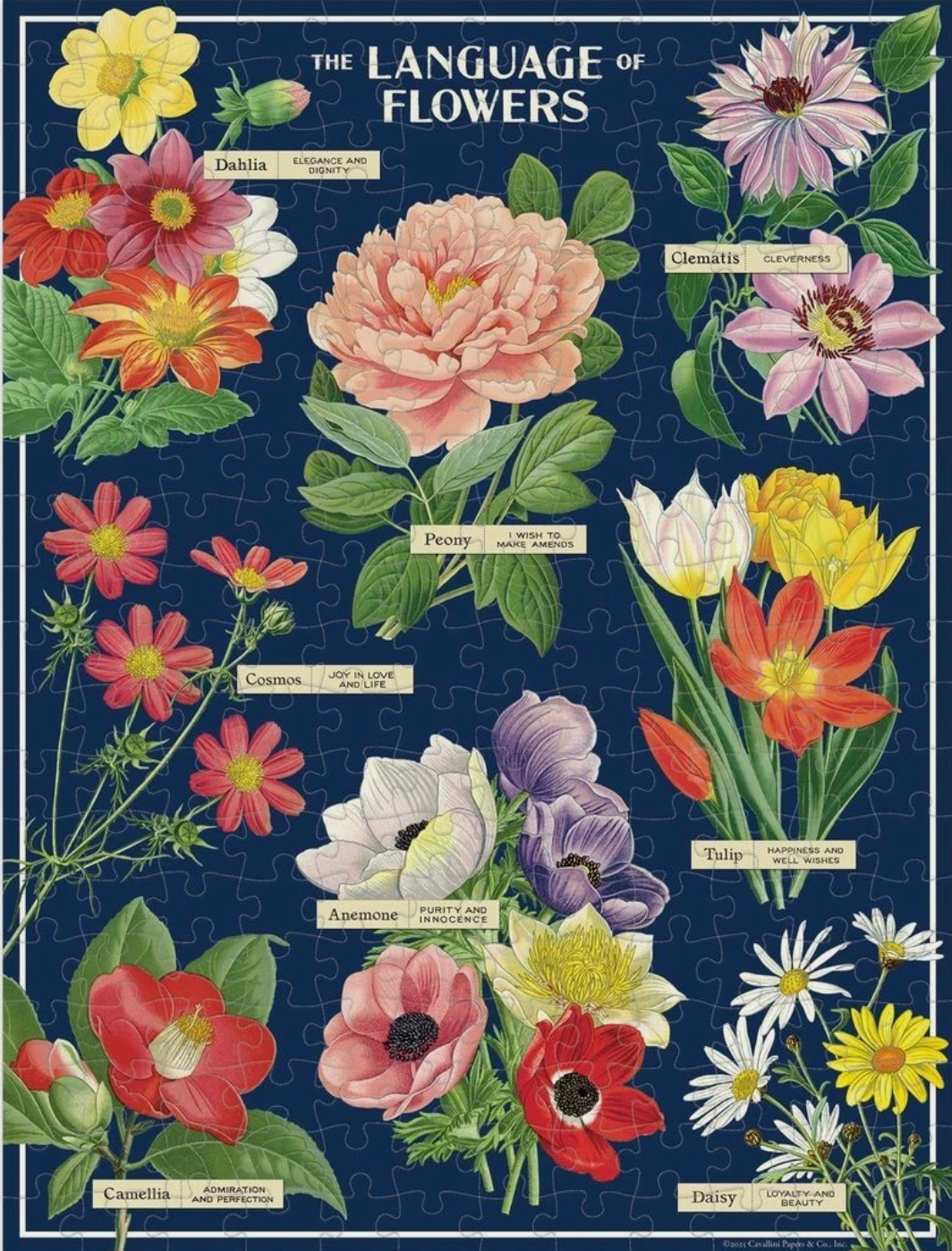 Mini Vintage Puzzle | Language of Flowers