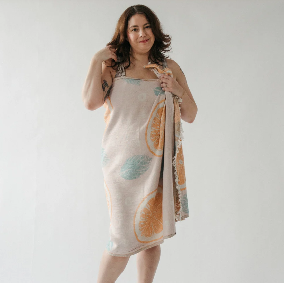 Turkish Towel: Orange Leaf