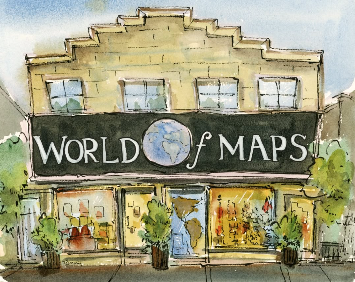 World of Maps Print