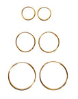 Endless Sleeper Hoops | 14K Gold