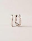 Small Paperclip Puff Hoop Earrings