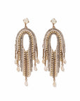 Sway Fringe Earrings - White