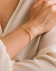 Tennis Paperclip Bracelet - Pearl