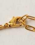 Tennis Paperclip Bracelet - Pearl