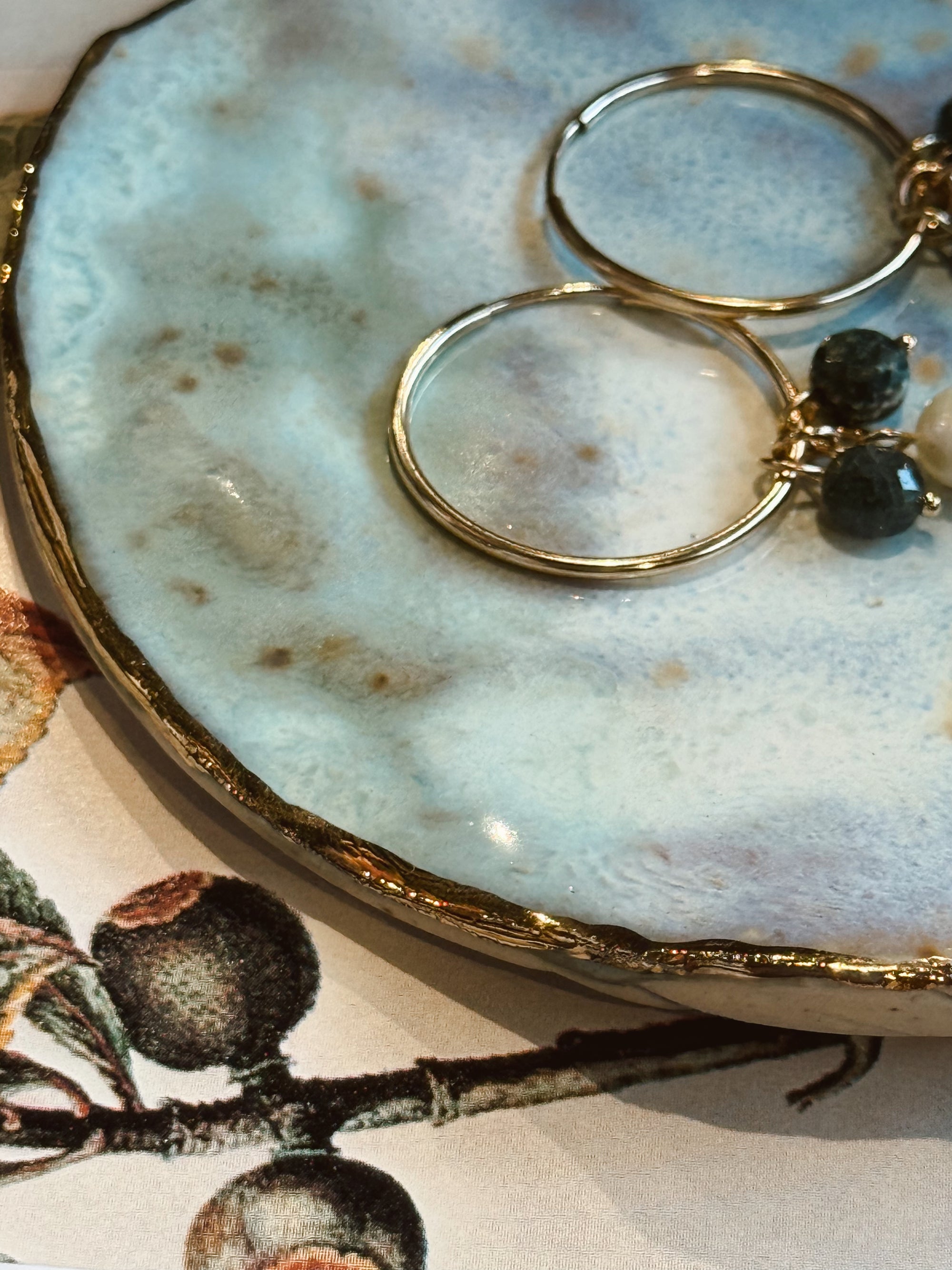 Pearl and Jasper Harmony Hoops